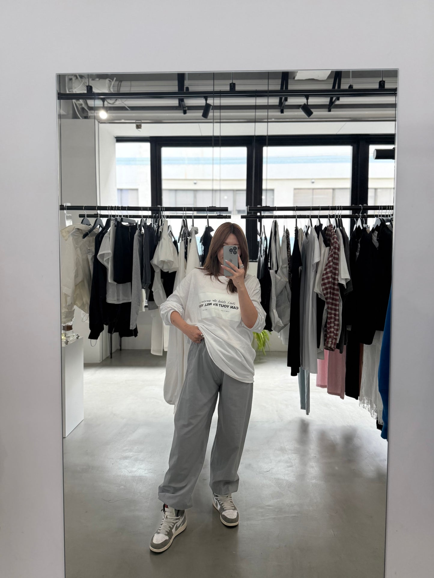 【MENS】WIDE NYLON PANT "GRAY"