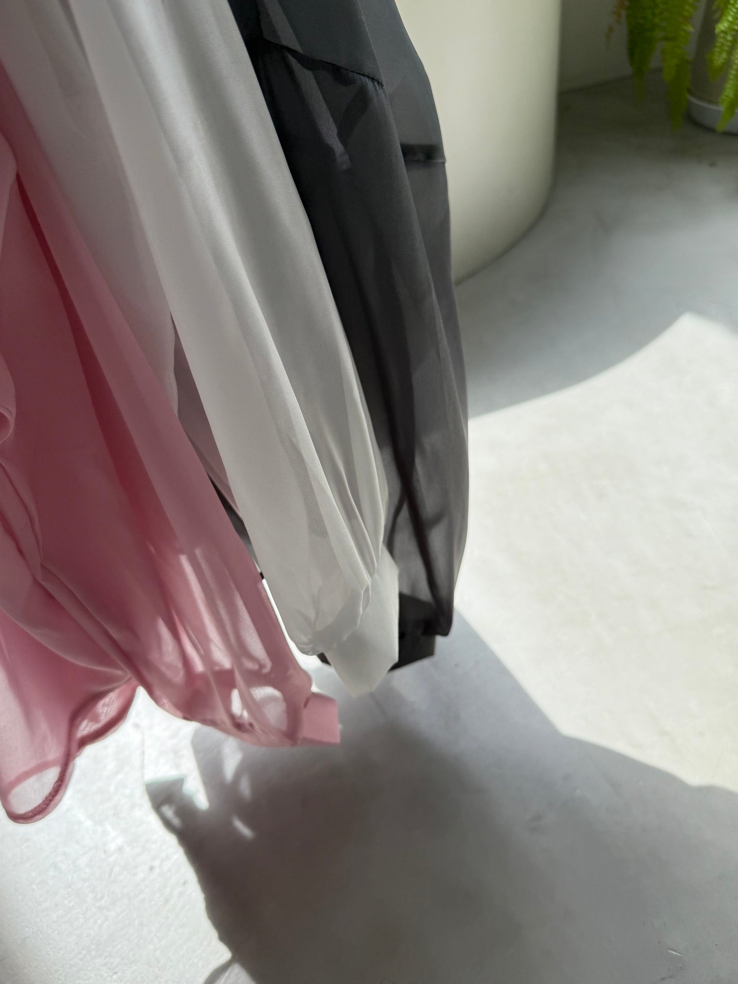 AIRY SHEER SHIRT "PINK"