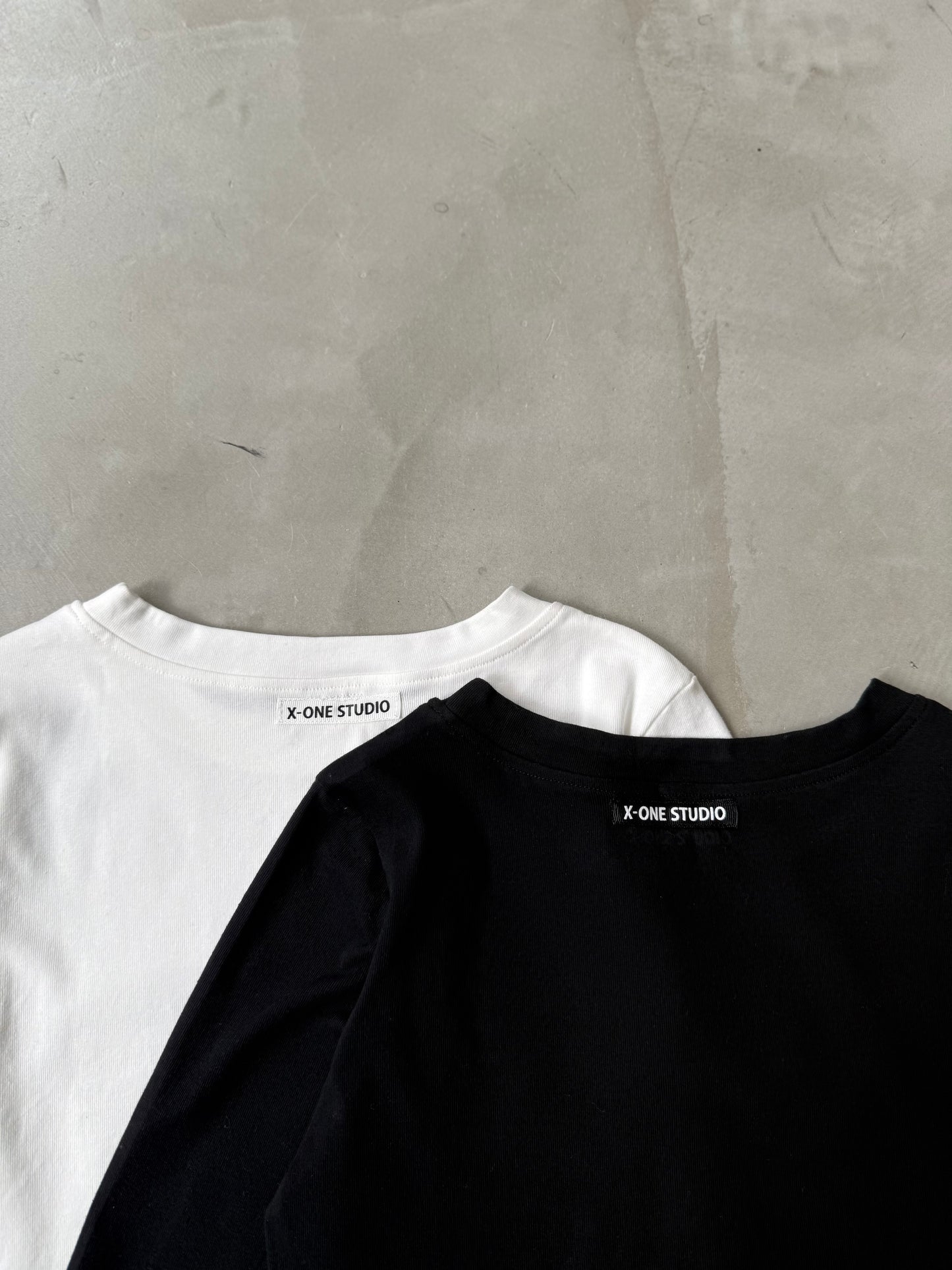 JERSEY FRILL TOP "BLACK"