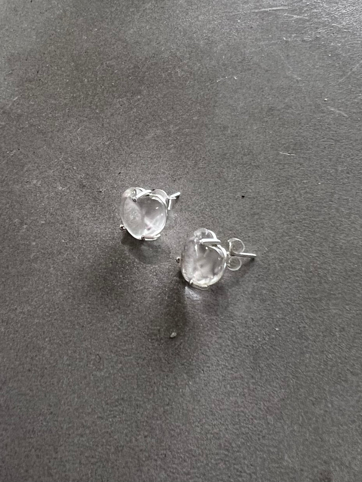 GEM HEART STUDS LARGE