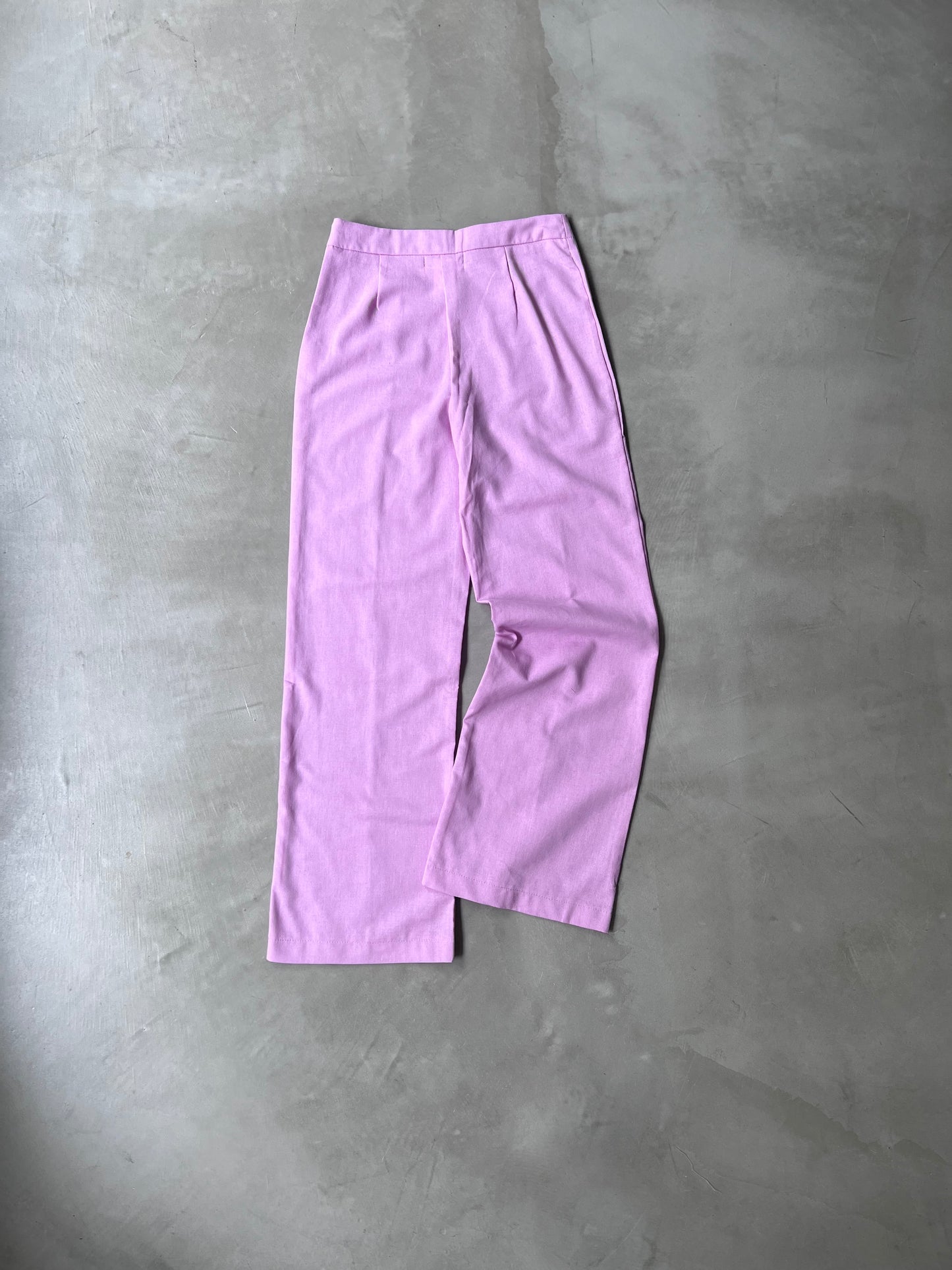 LINEN BLEND PANTS "PINK"