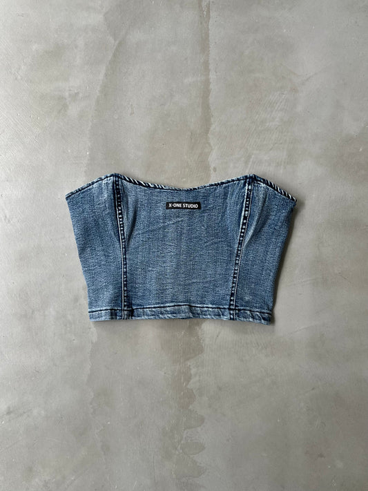 DENIM BUSTIER