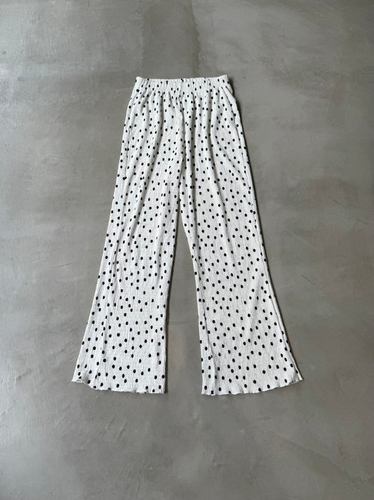 POLKA DOT PANTS "WHITE"