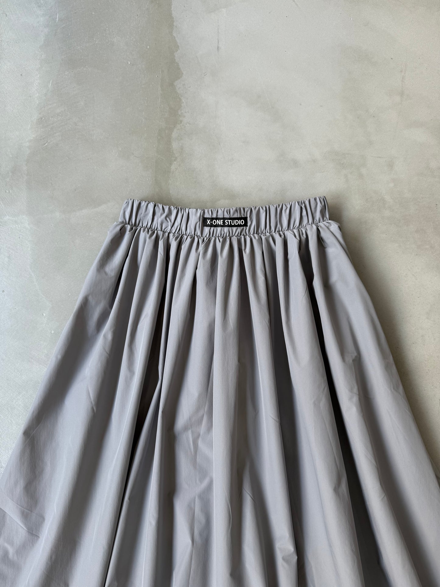 NYLON BALLOON SKIRT "GRAY"