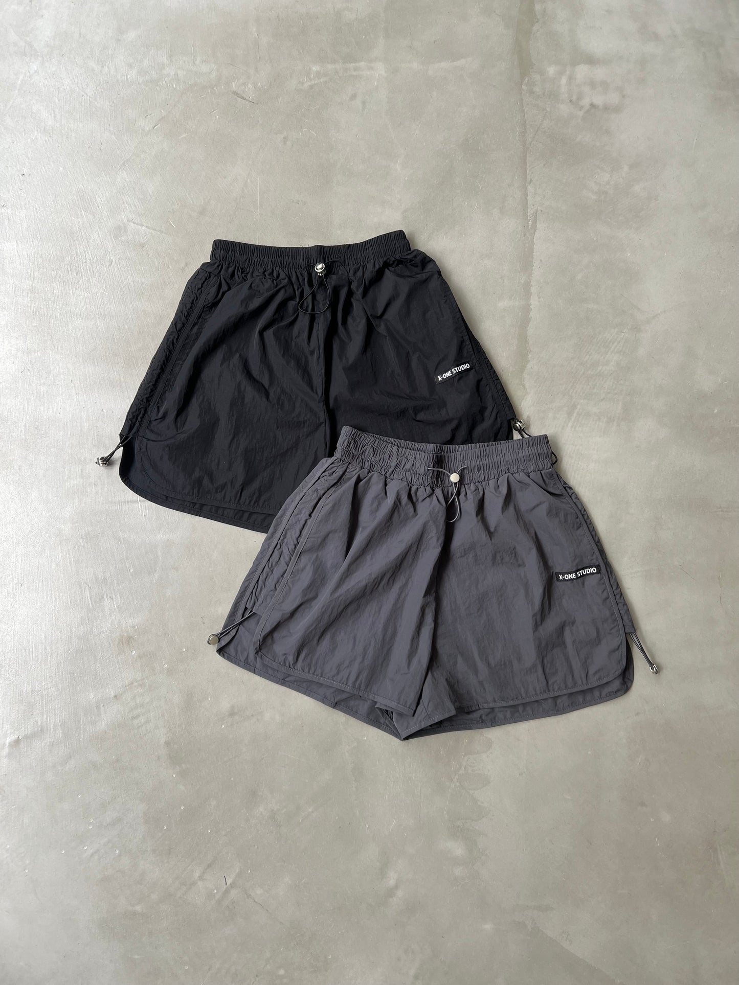 NYLON SHORT PANTS "GRAY"