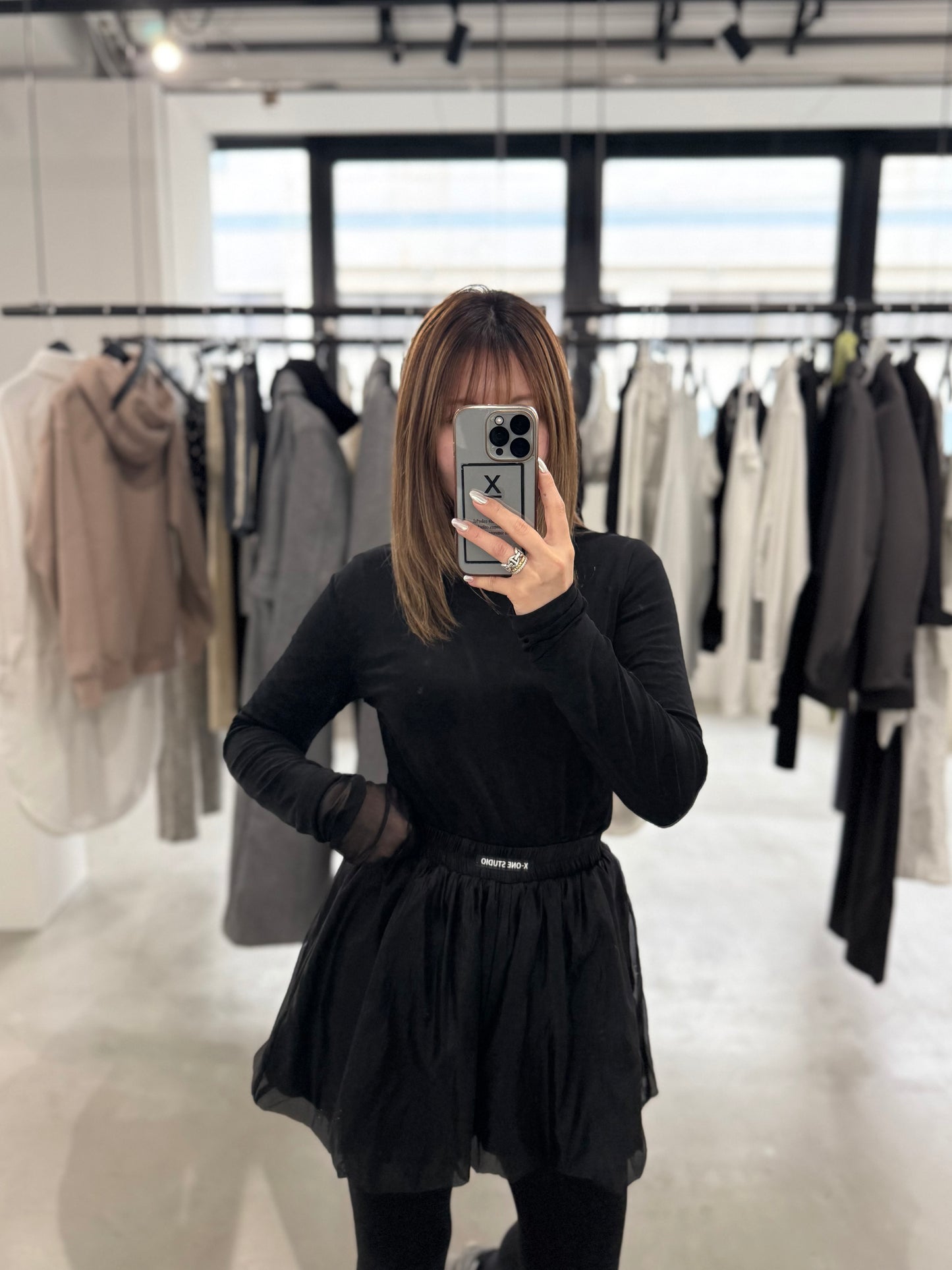 SHEER BALLOON PANT "BLACK"