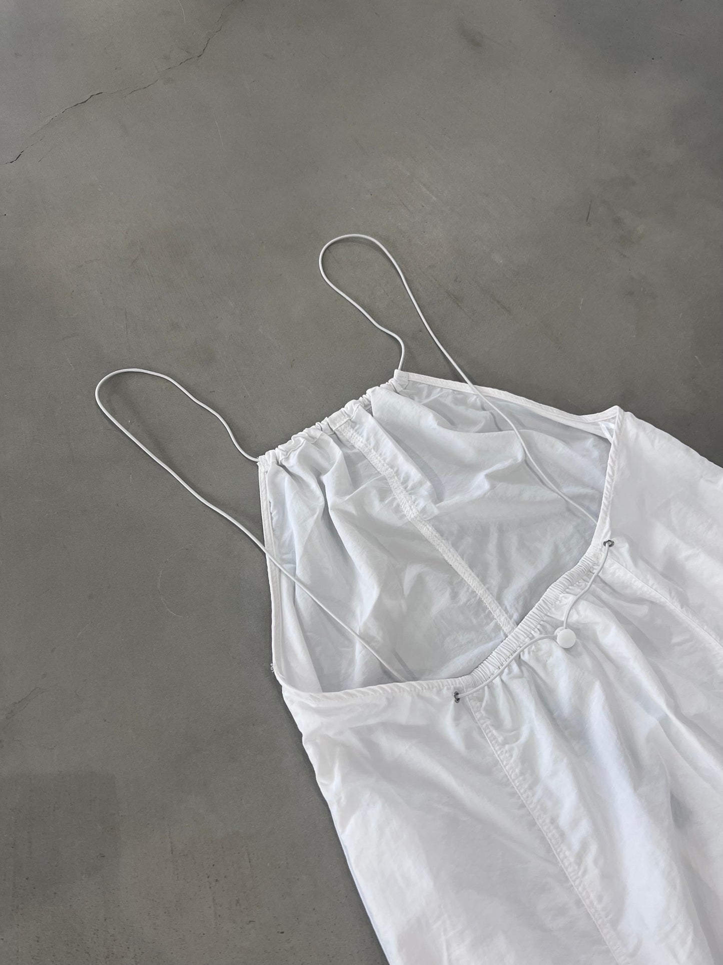 CODE NYLON DRESS "WHITE