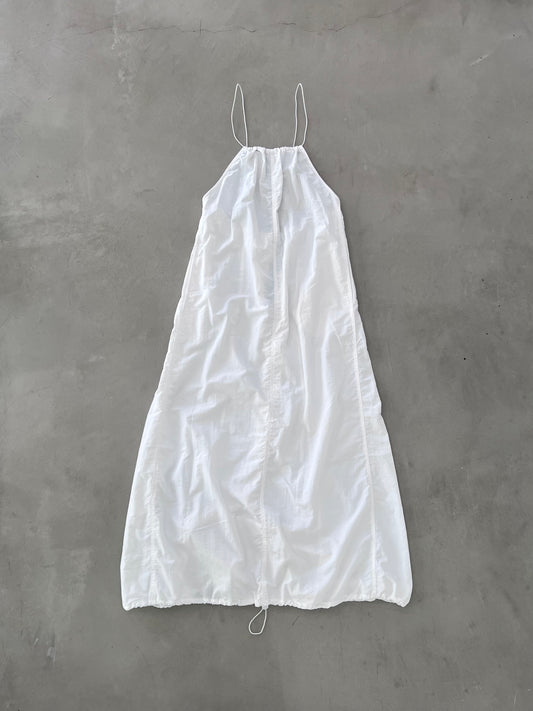 CODE NYLON DRESS "WHITE