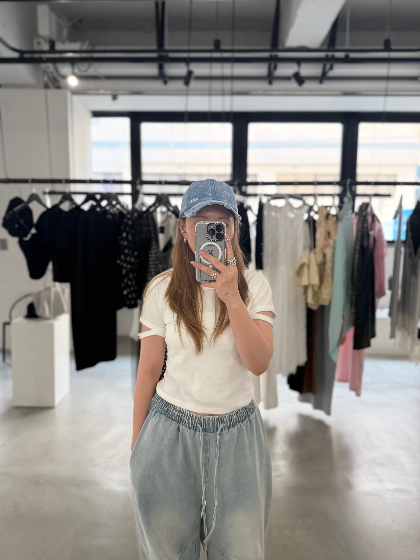 CUT SLEEVE TEE "WHITE"