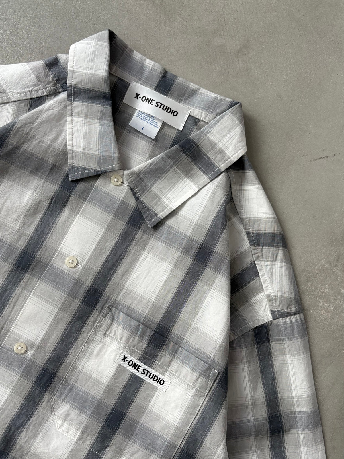 BOX FLANNEL SHIRT “WHITE”