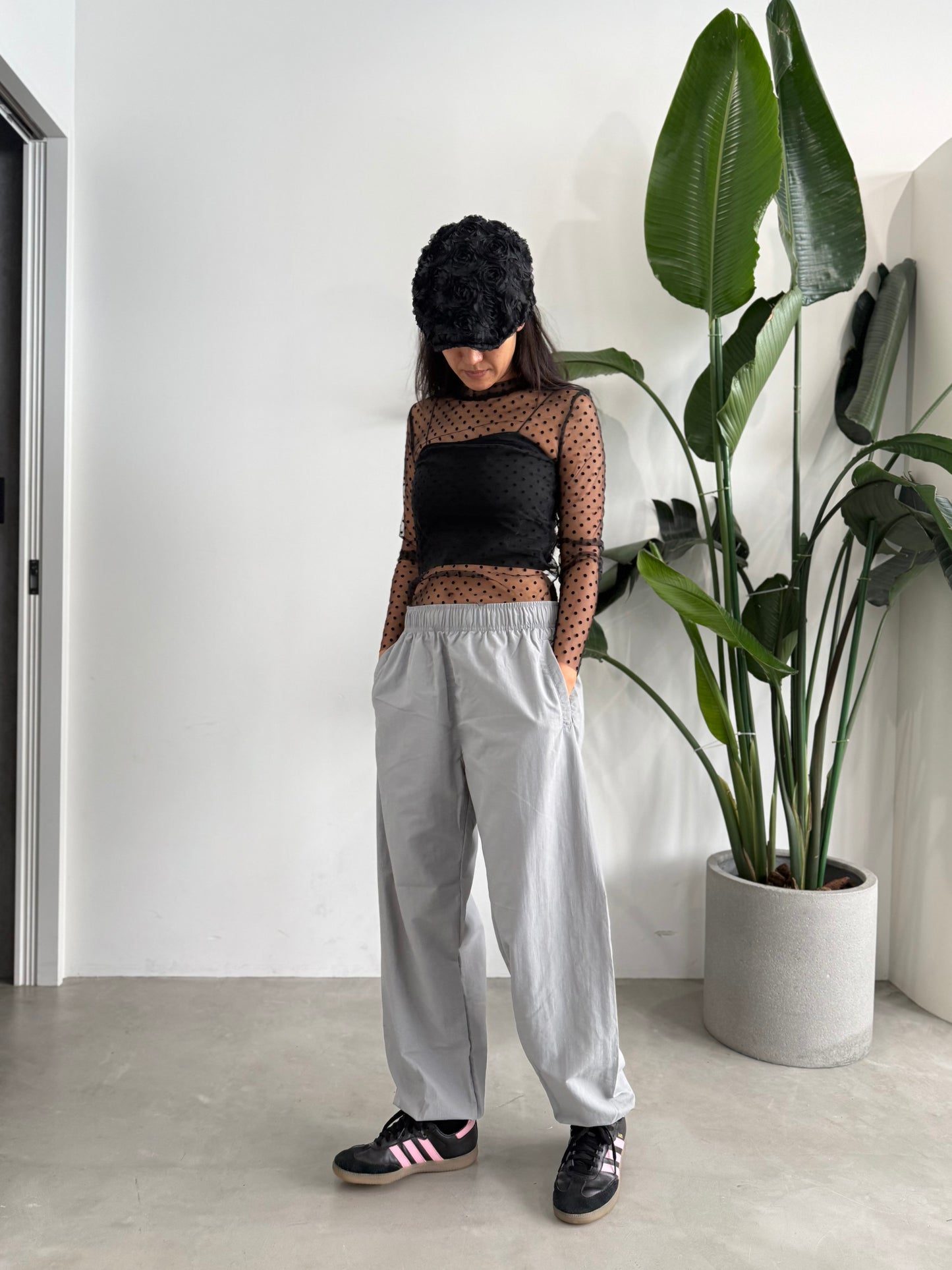 【MENS】WIDE NYLON PANT "GRAY"