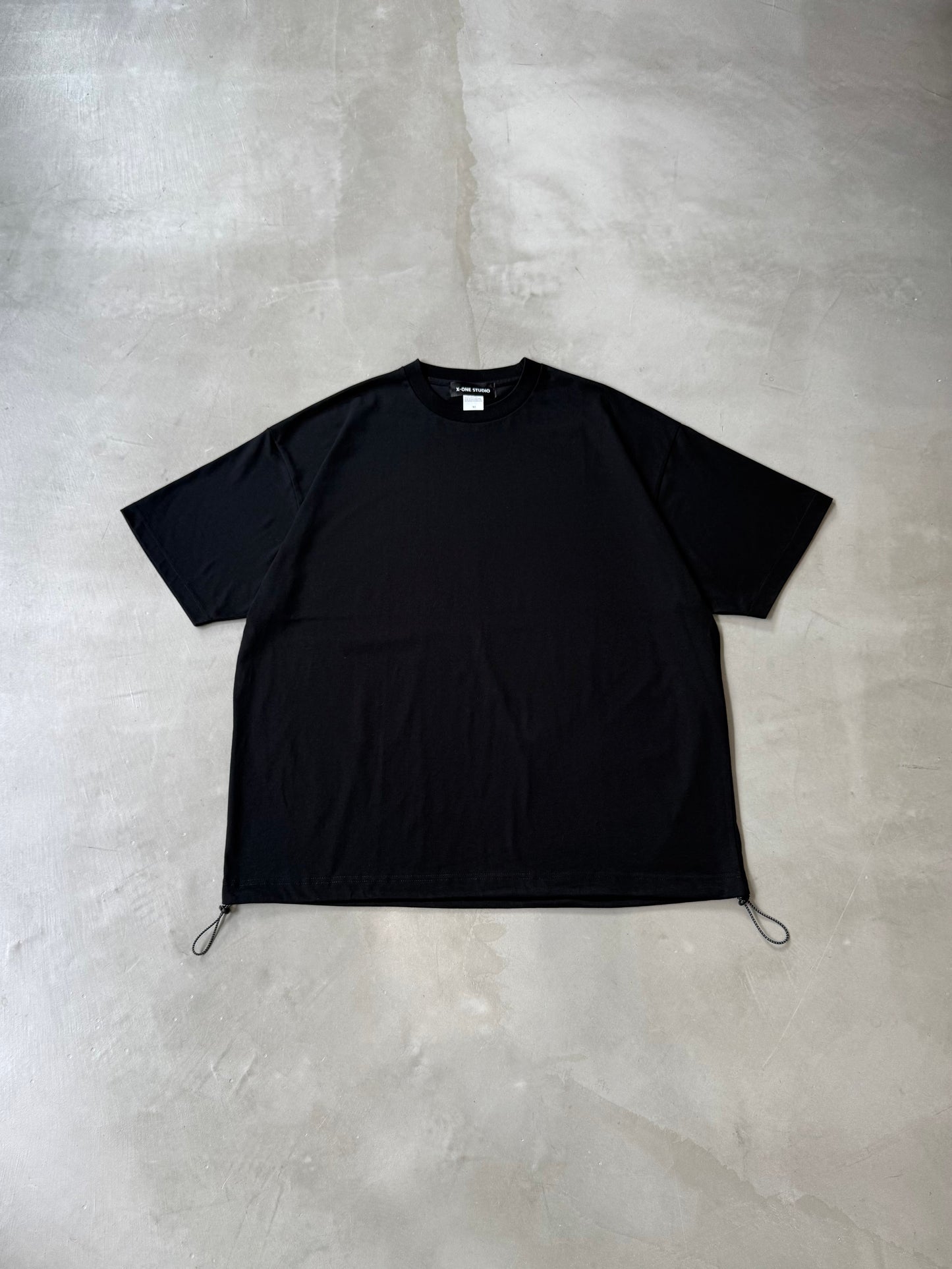 【MENS】X-ONE DRAWSTRING TEE "BLACK"