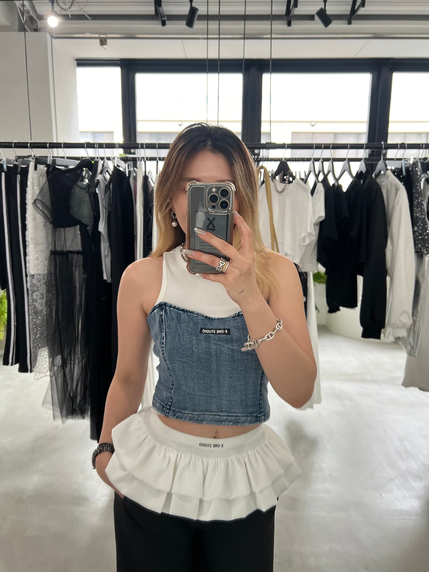 DENIM BUSTIER