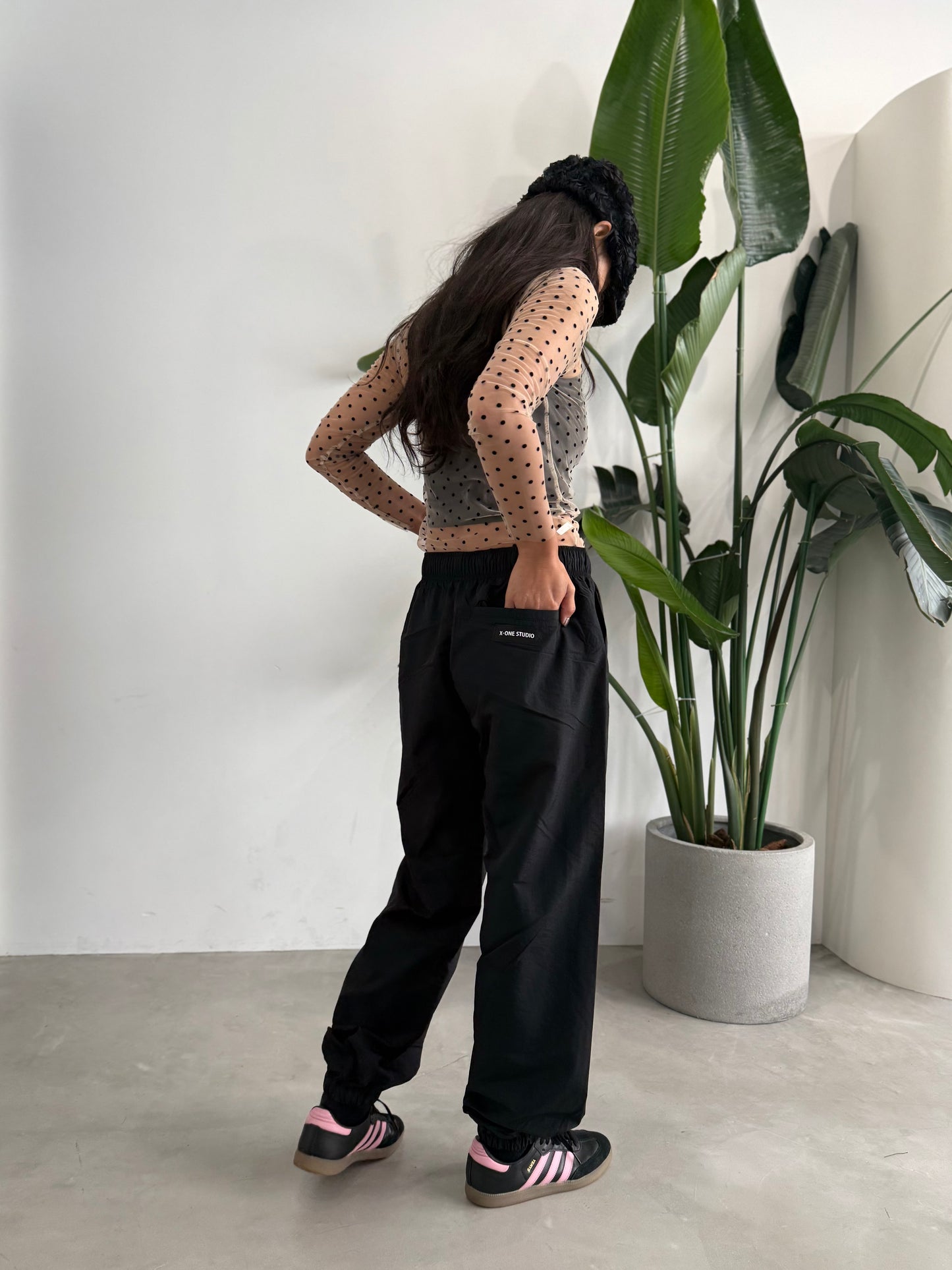 【MENS】WIDE NYLON PANT "BLACK't