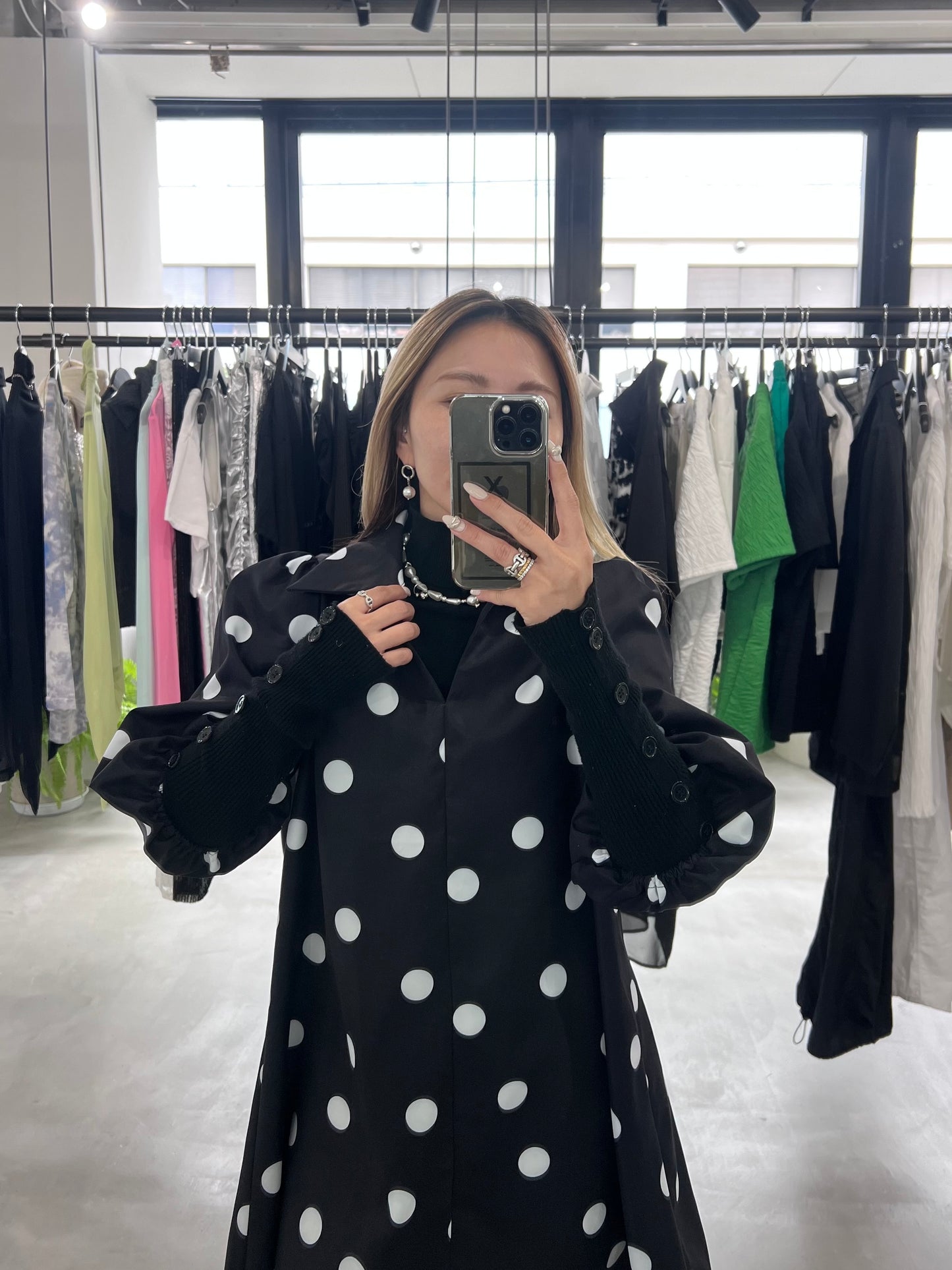 DOT MIDI DRESS