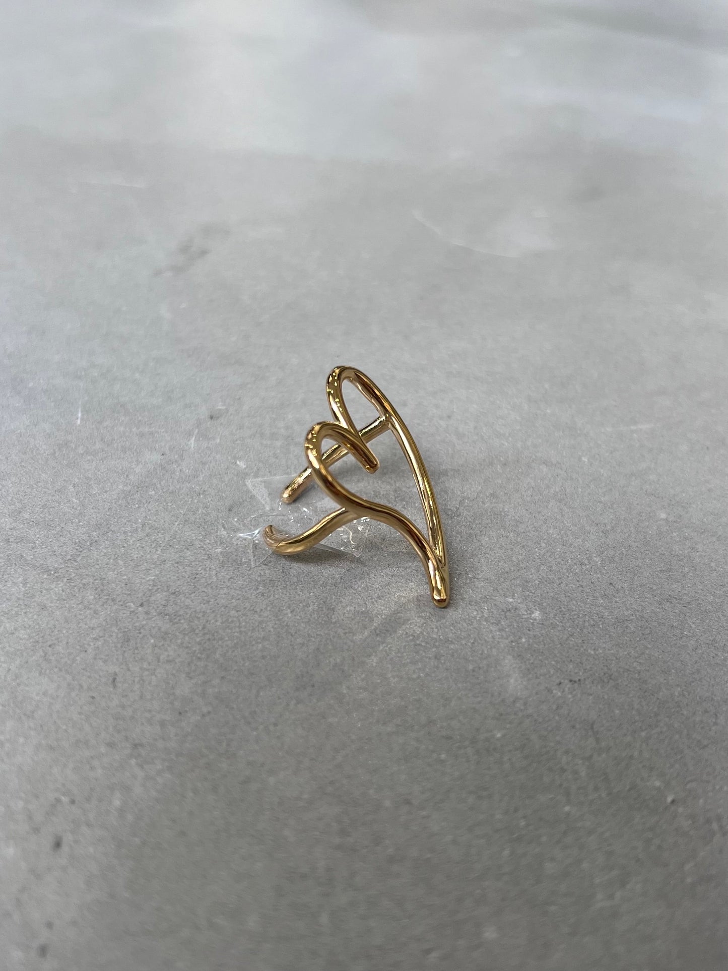 OPEN HEART LOVE RING "GOLD"