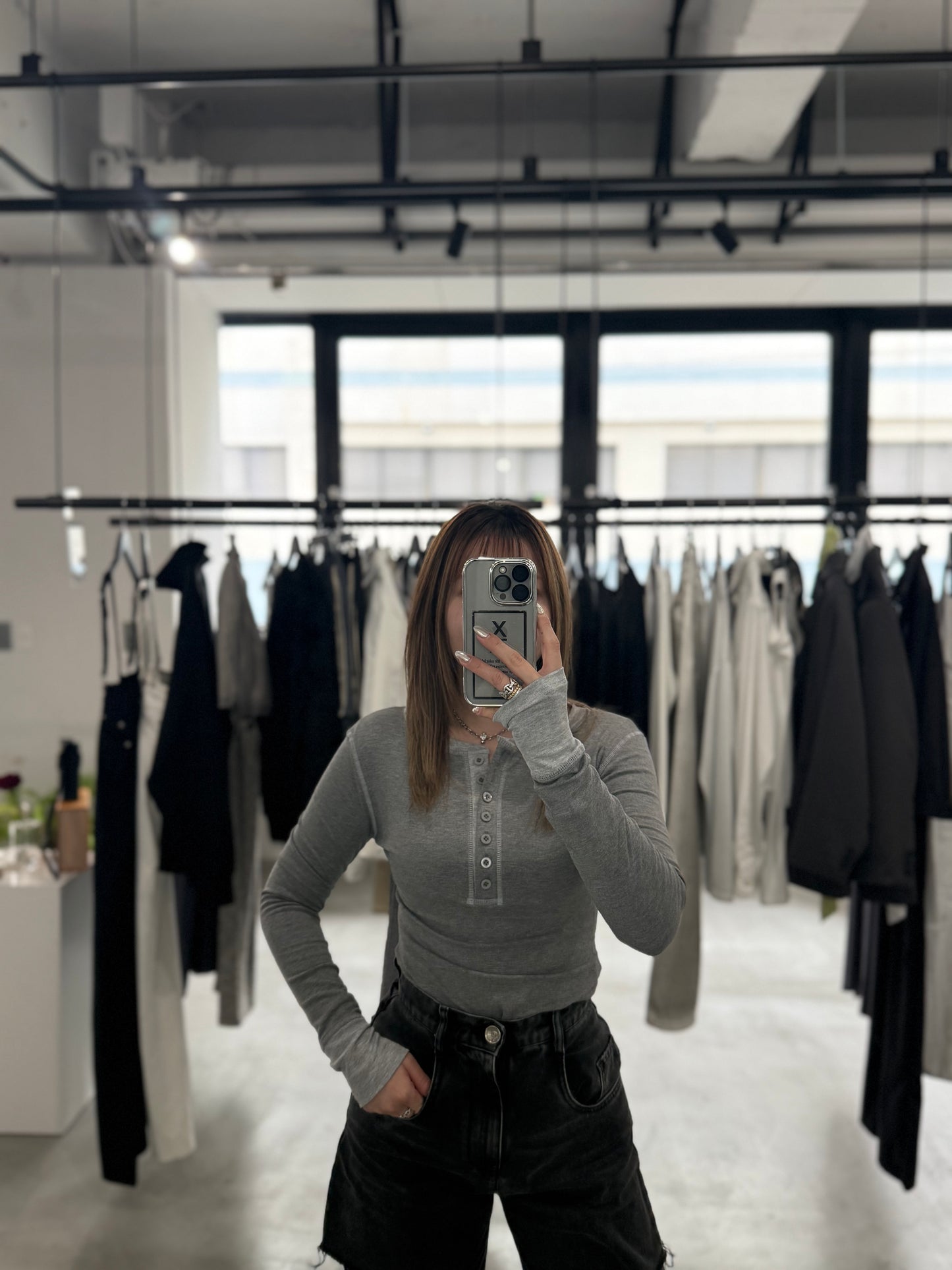 BLOCK HENRY NECK "GRAY"