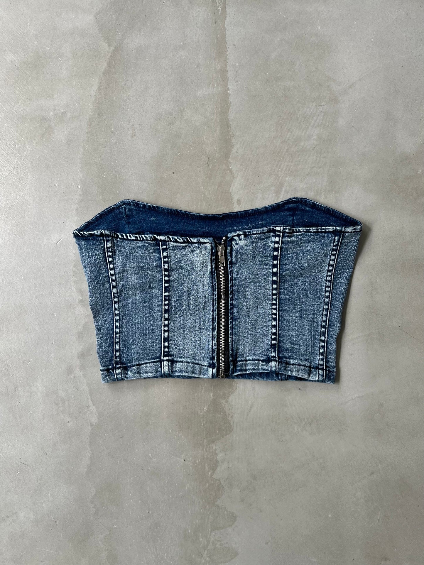 DENIM BUSTIER