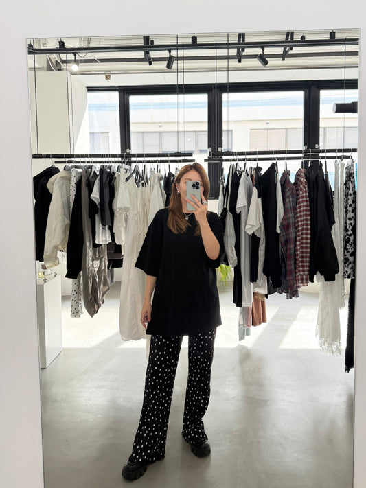 POLKA DOT PANTS "BLACK"