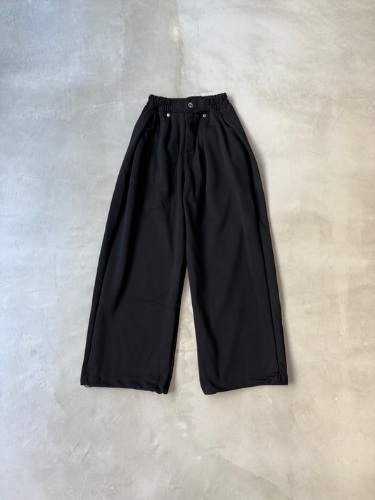 LOOSE WIDE SWEAT PANTS "BLACK"