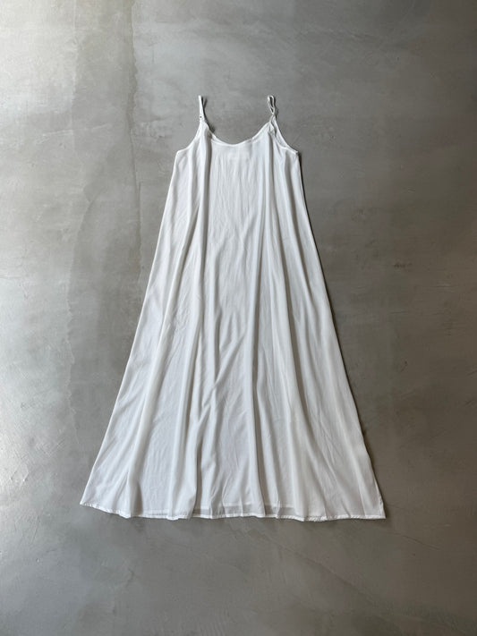 SATIN LONG DRESS "WHITE"