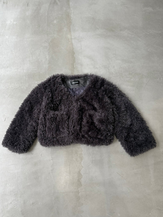 FLUFFY JACKET "GREY"