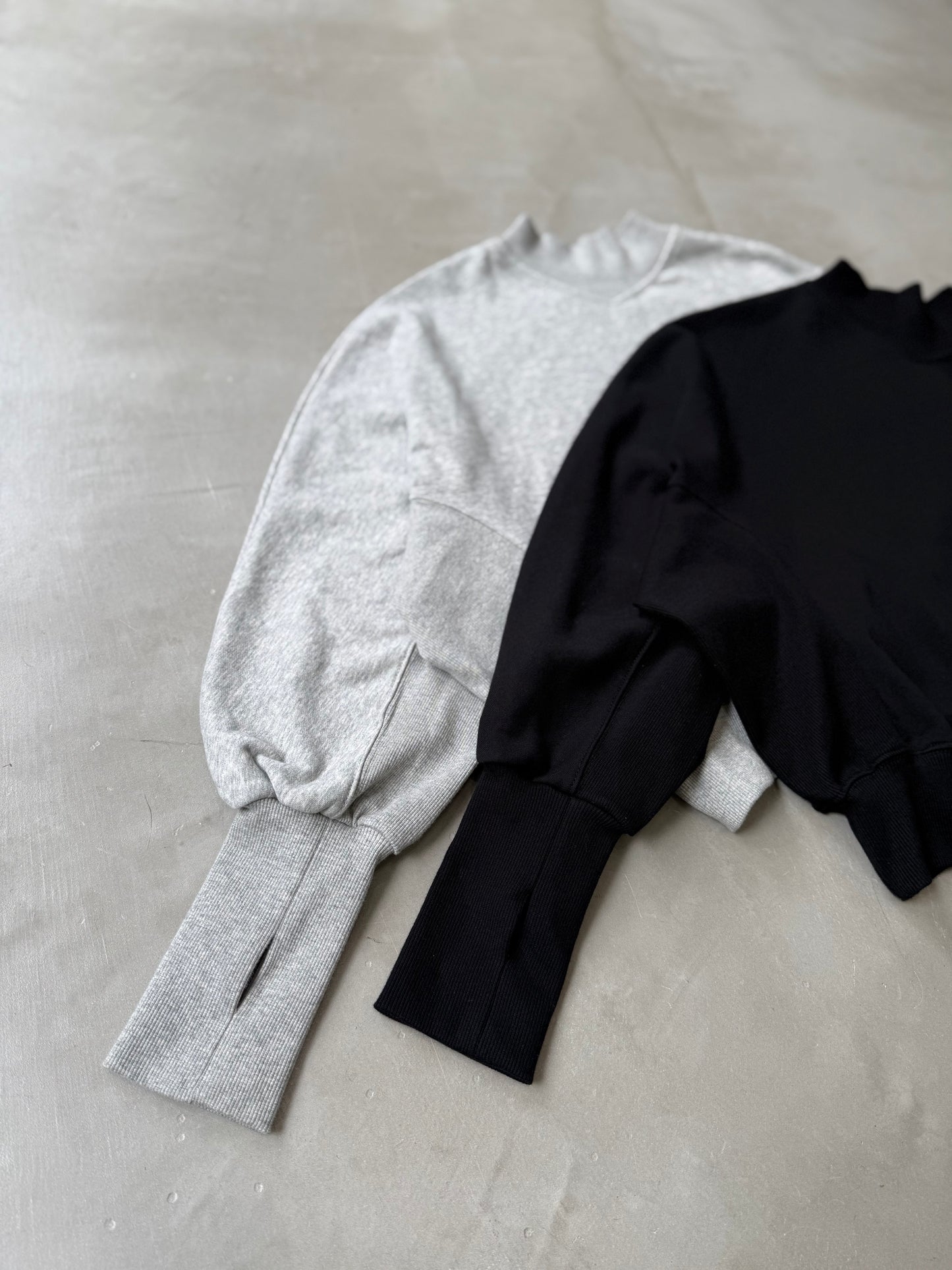 BALLOON SLEEVE SWEAT "GRAY"