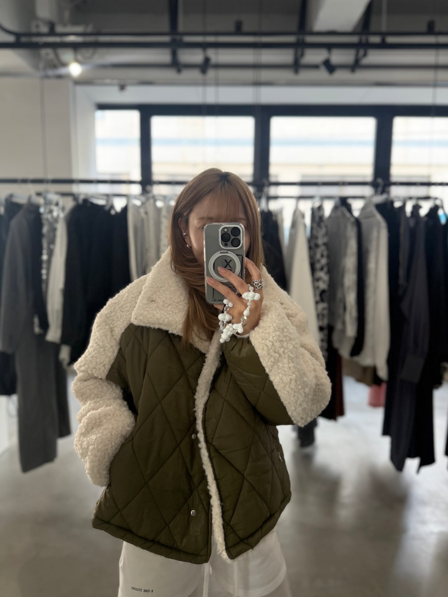 QUILTED BOA JACKET "OLIVE"