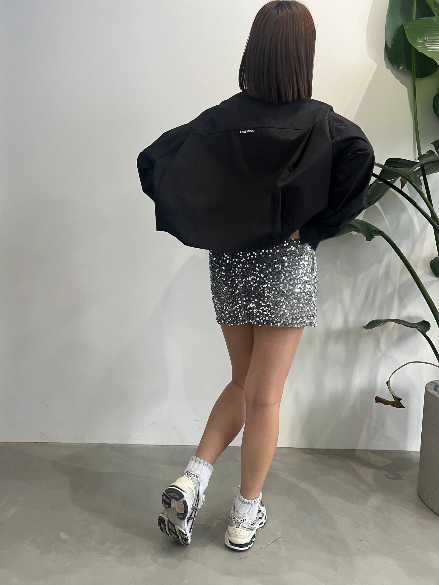 GLITTER SKORT "SILVER"