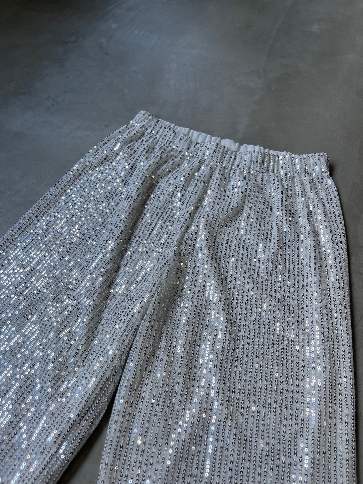 GLITTER PANTS "SILVER"