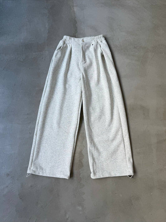 LOOSE WIDE SWEAT PANTS "ASH"