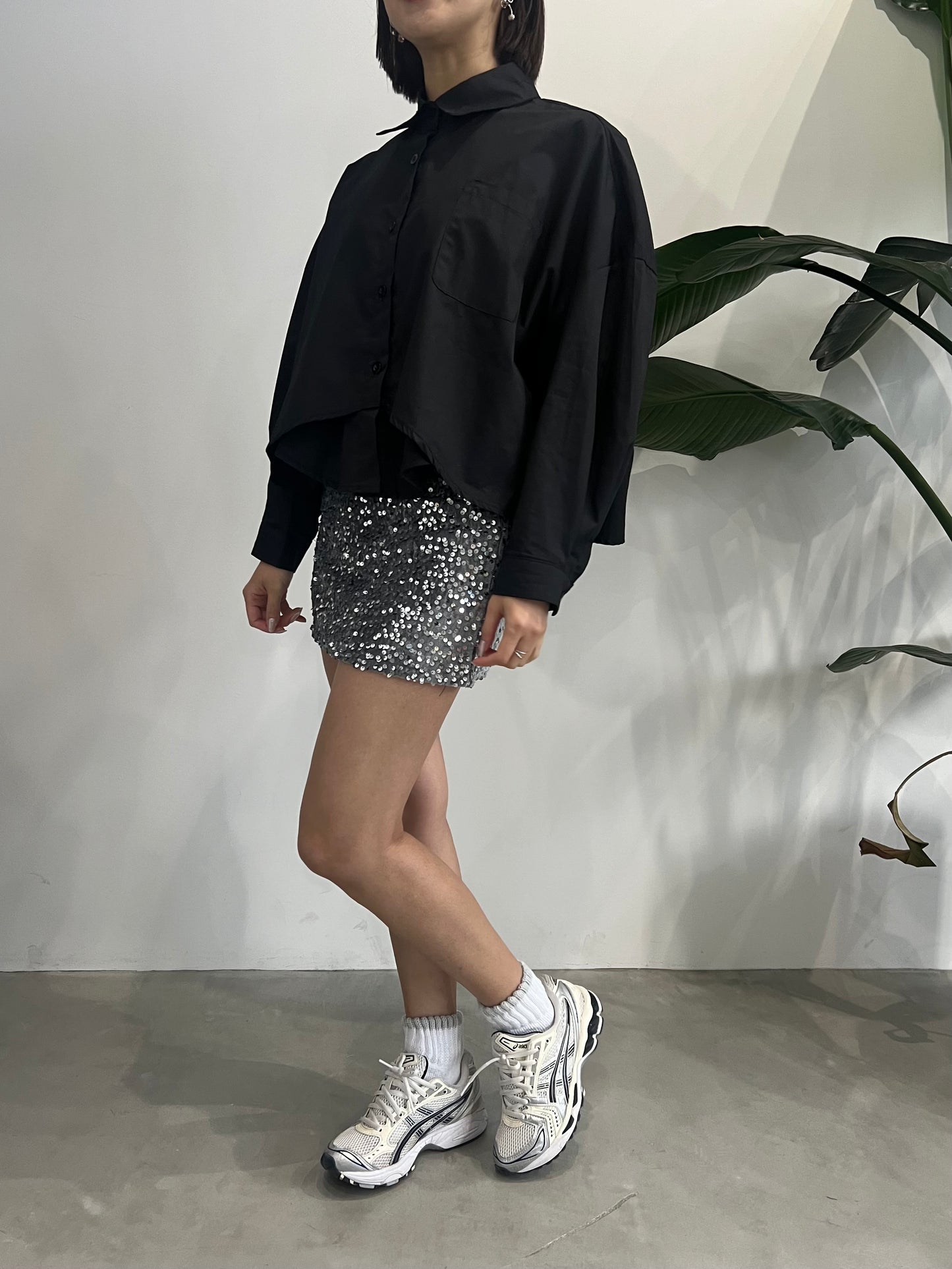 GLITTER SKORT "SILVER"