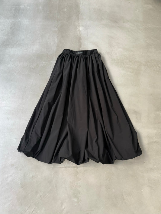 NYLON BALLOON SKIRT "BLACK"