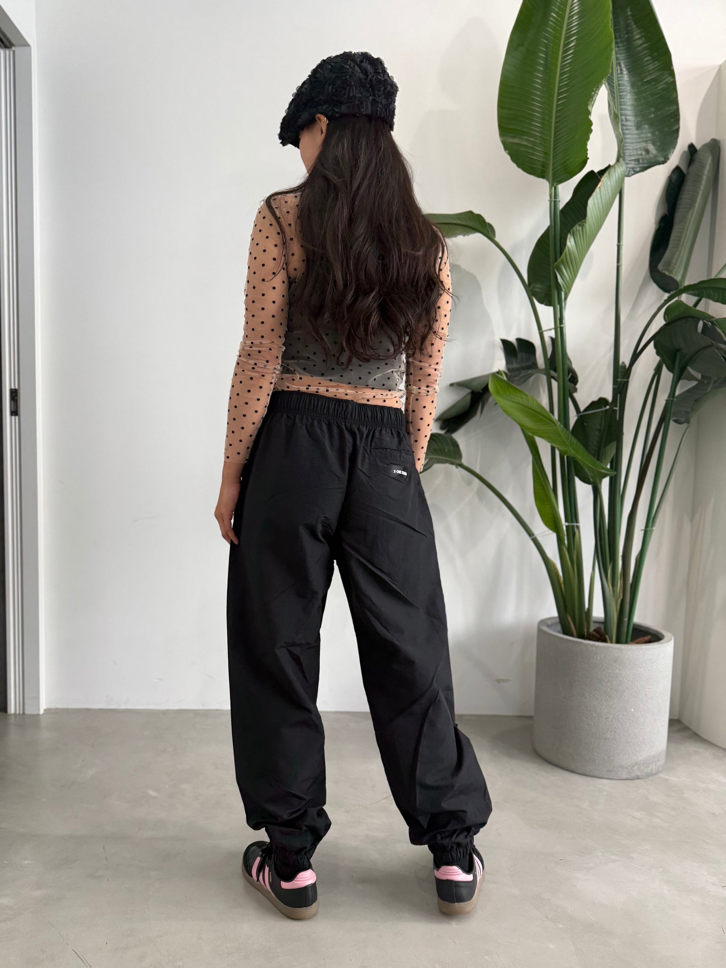 【MENS】WIDE NYLON PANT "BLACK't