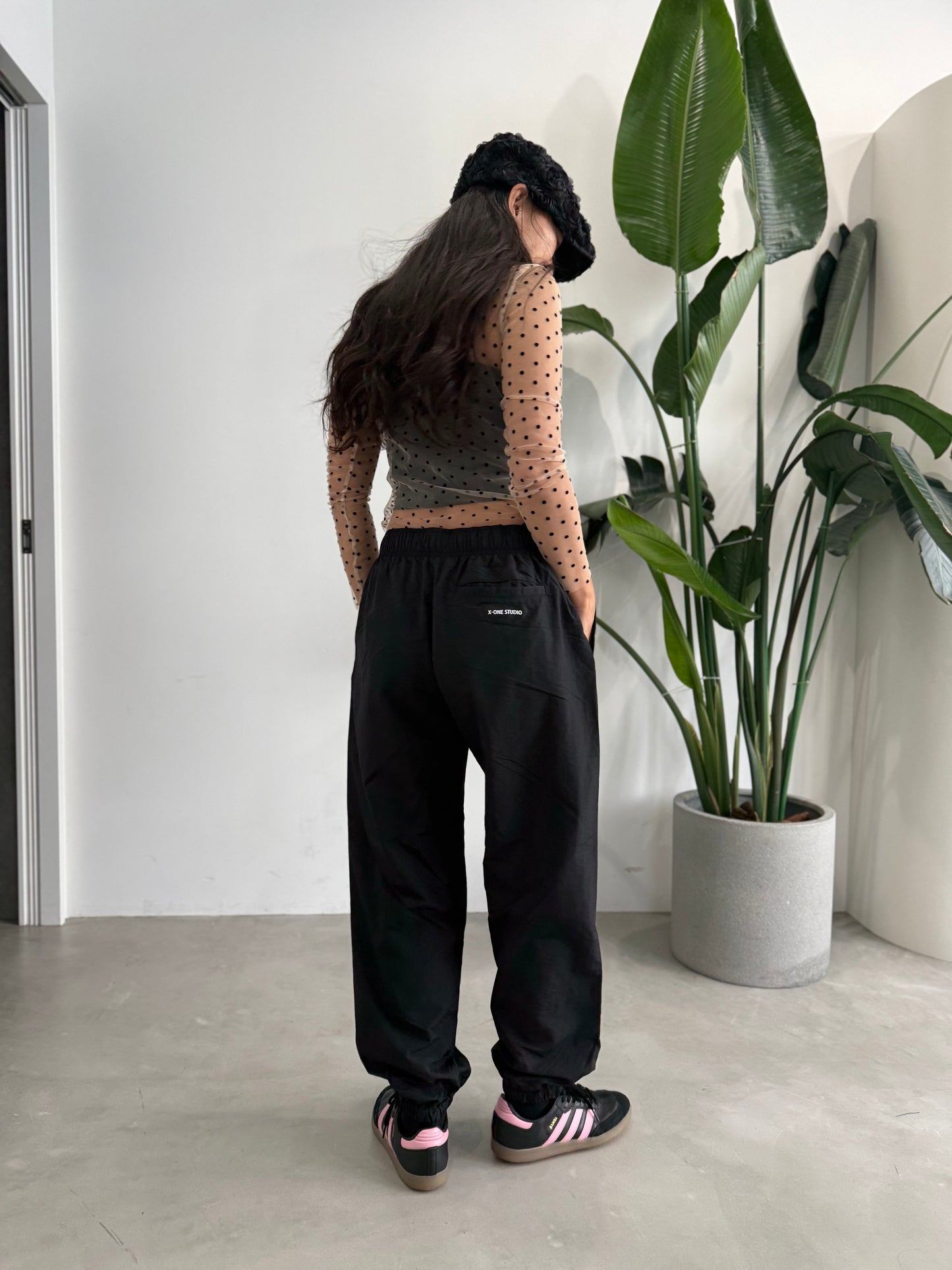 【MENS】WIDE NYLON PANT "BLACK't