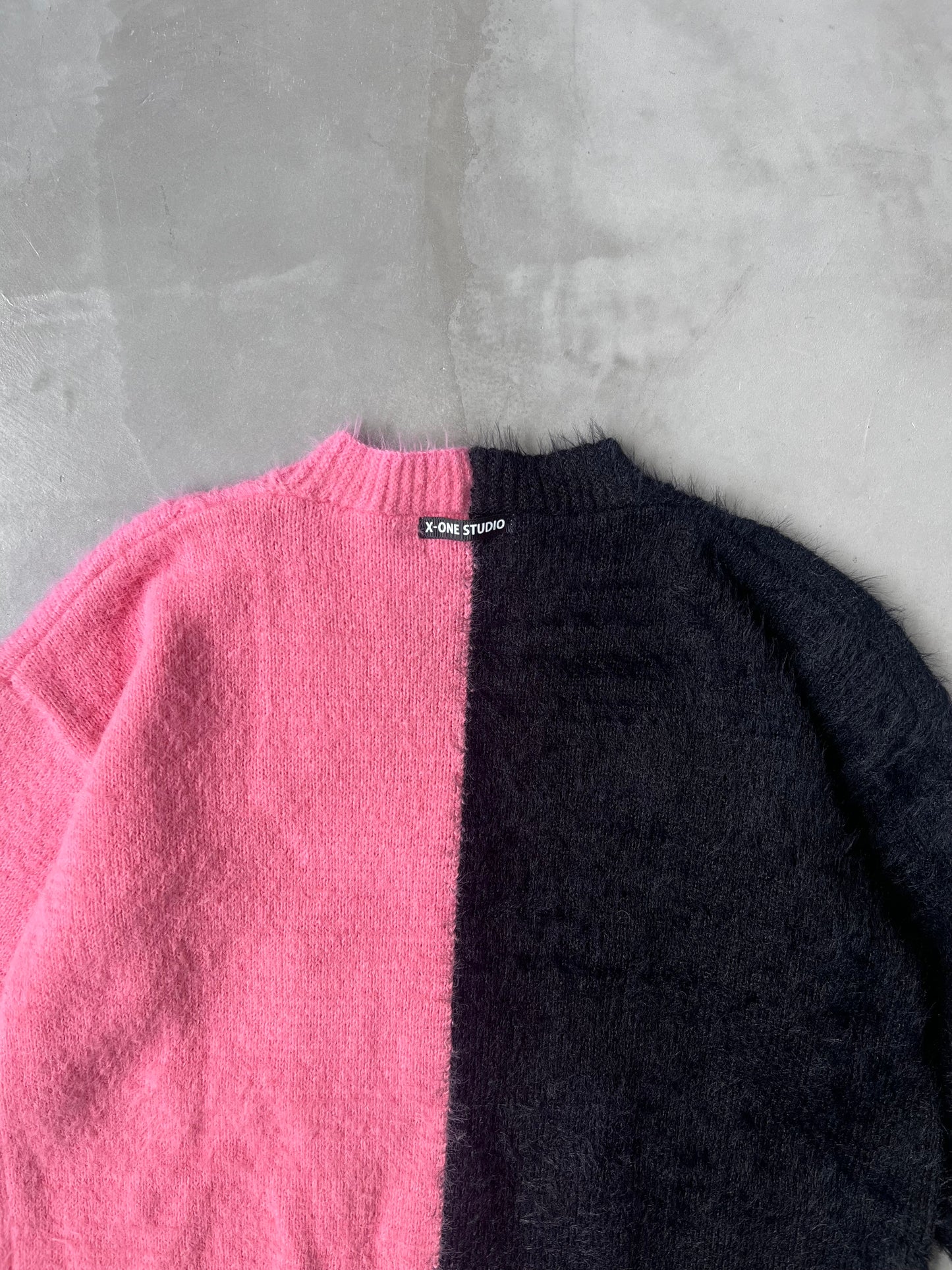 2 TONE CARDIGAN "PINK"