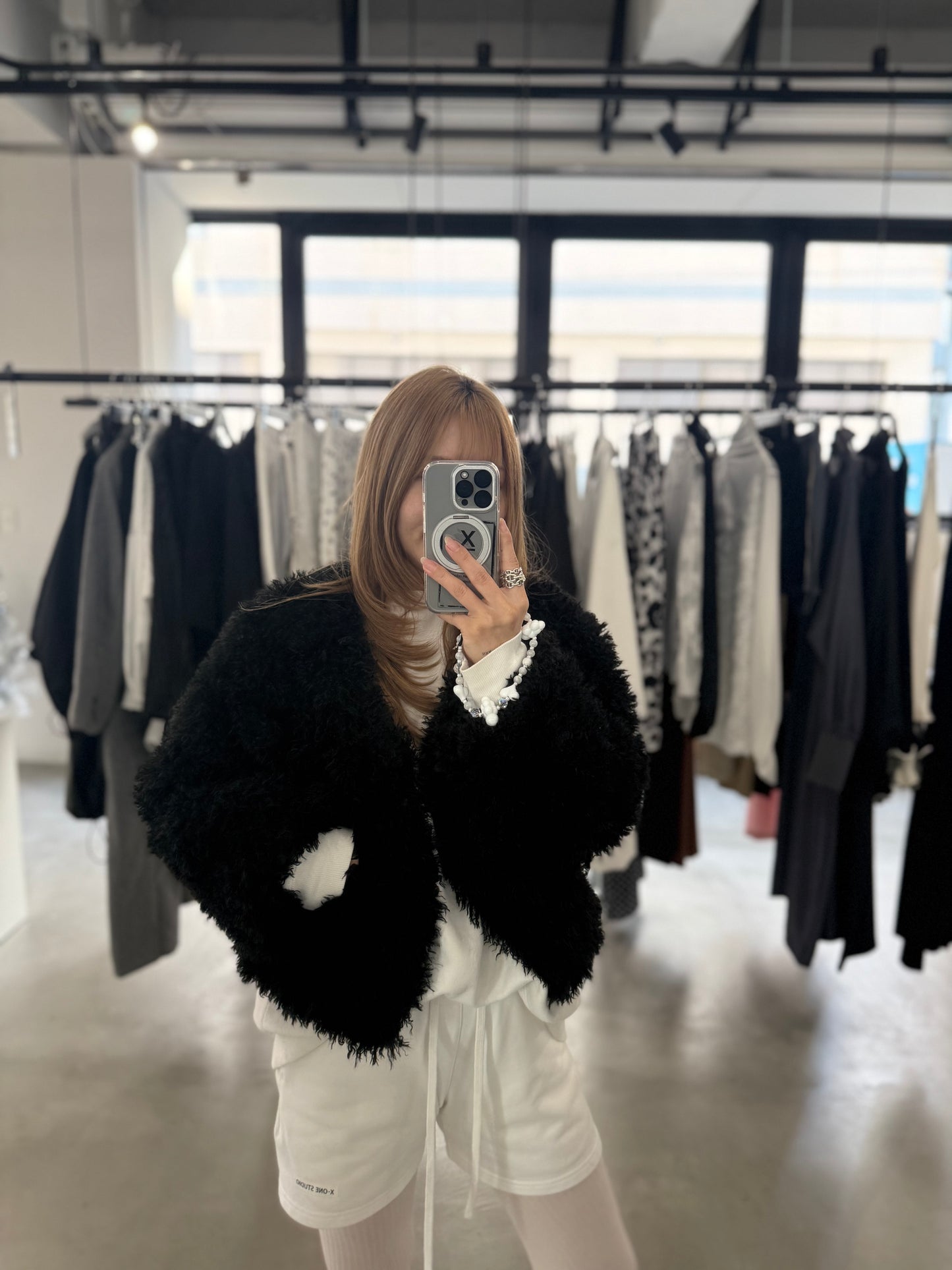FLUFFY JACKET "BLACK"
