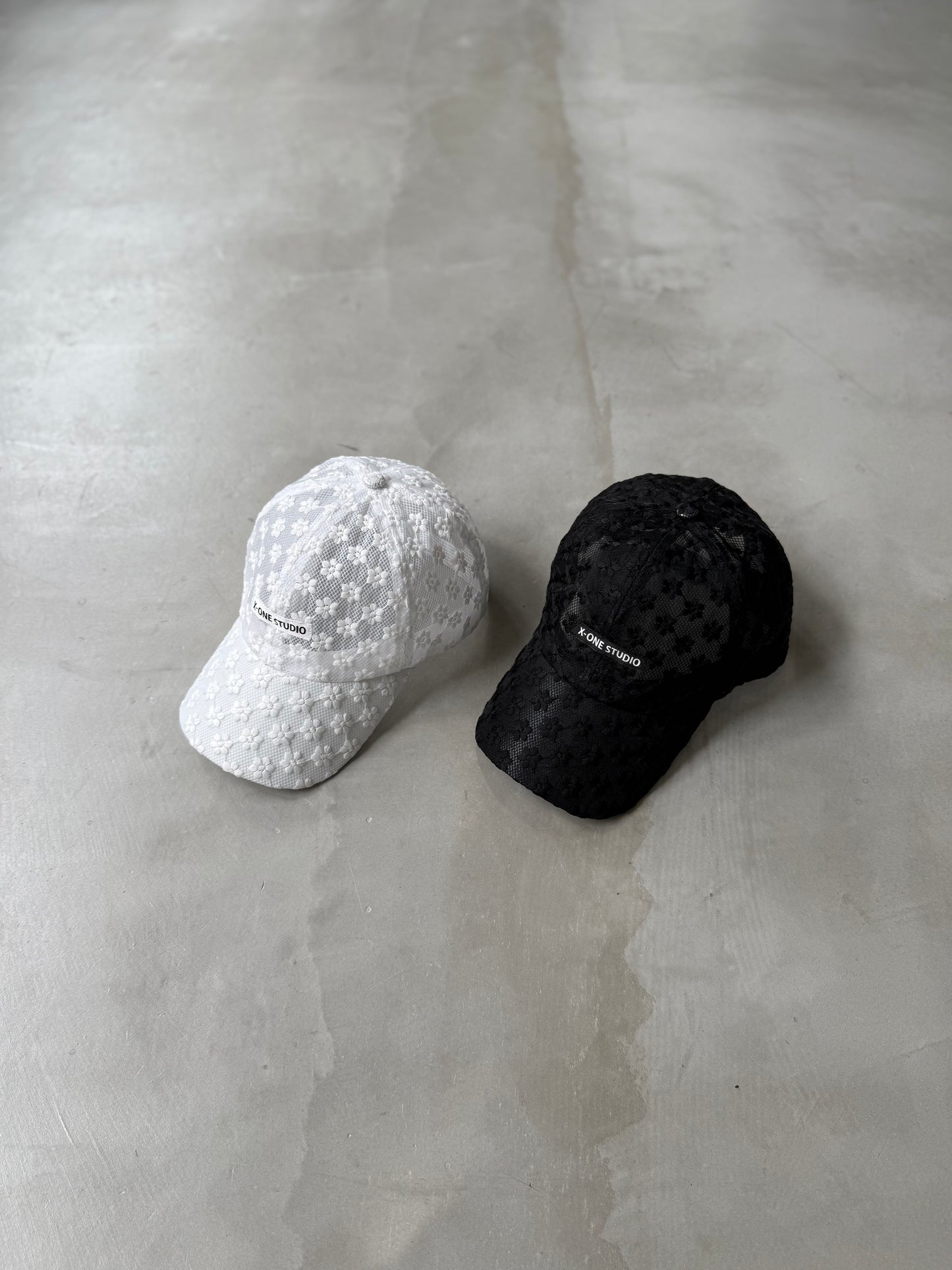 FLOWER LACE CAP "WHITE"