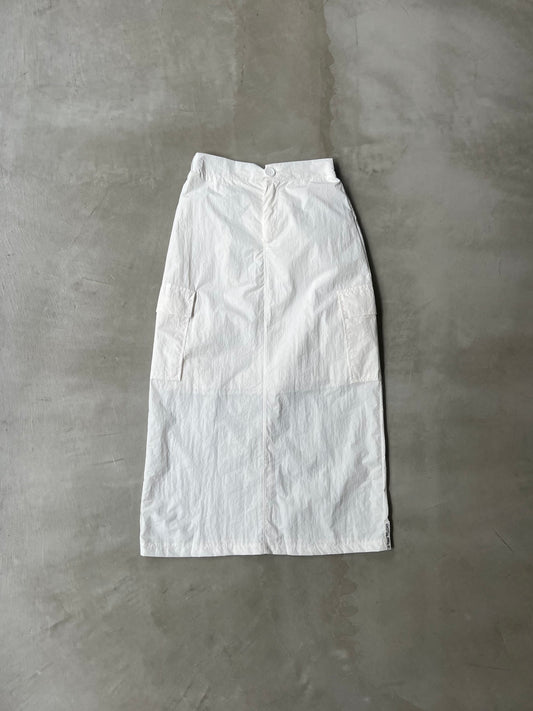 NYLON CARGO SKIRT “WHITE”