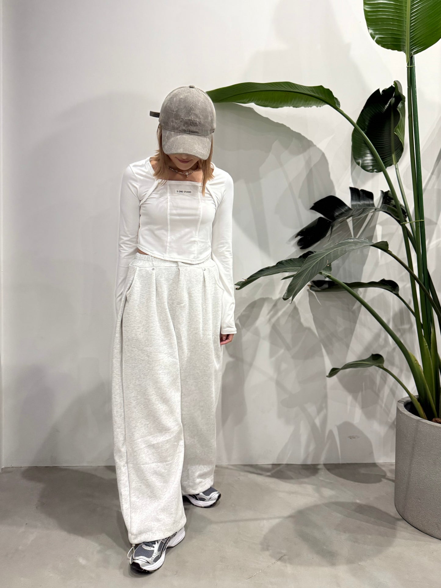 LOOSE SWEAT PANTS "ASH"