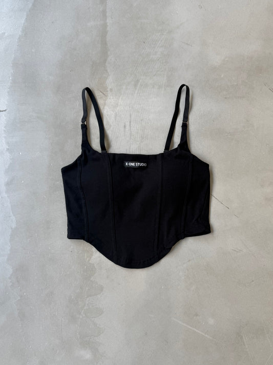 BLOCK STRAP CAMI "BLACK"