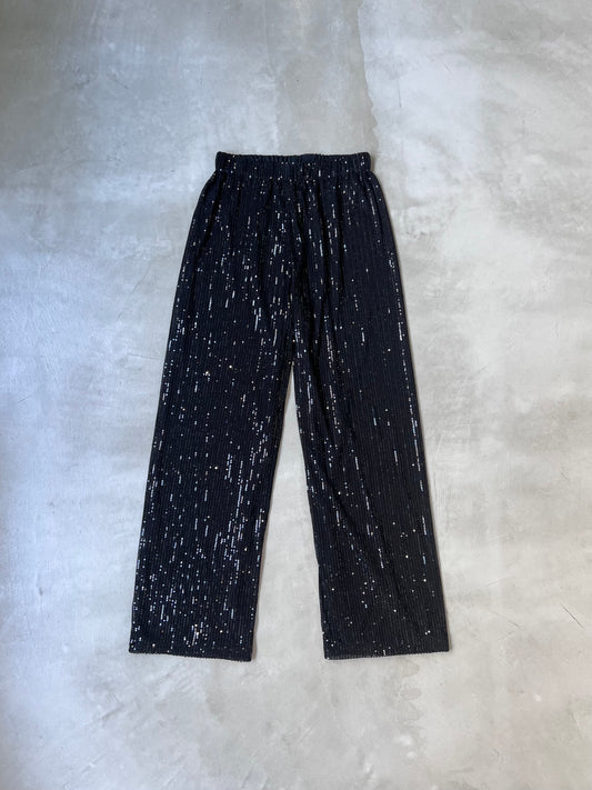 GLITTER PANTS "BLACK"