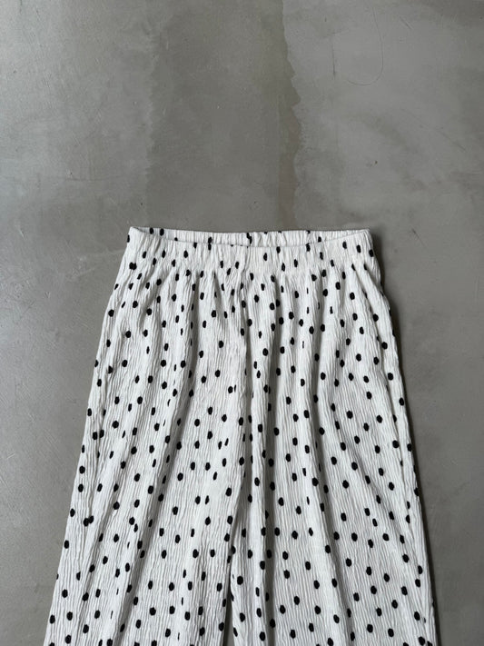 POLKA DOT PANTS "WHITE"