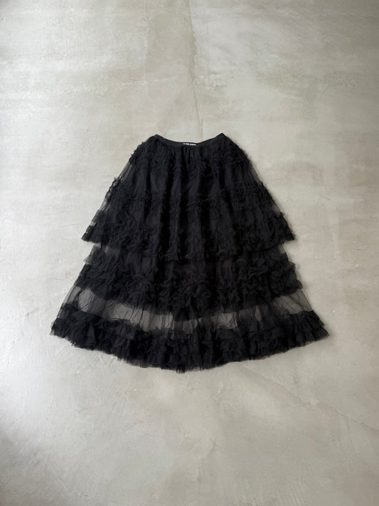 VOLUME TULLE SKIRT "BLACK"