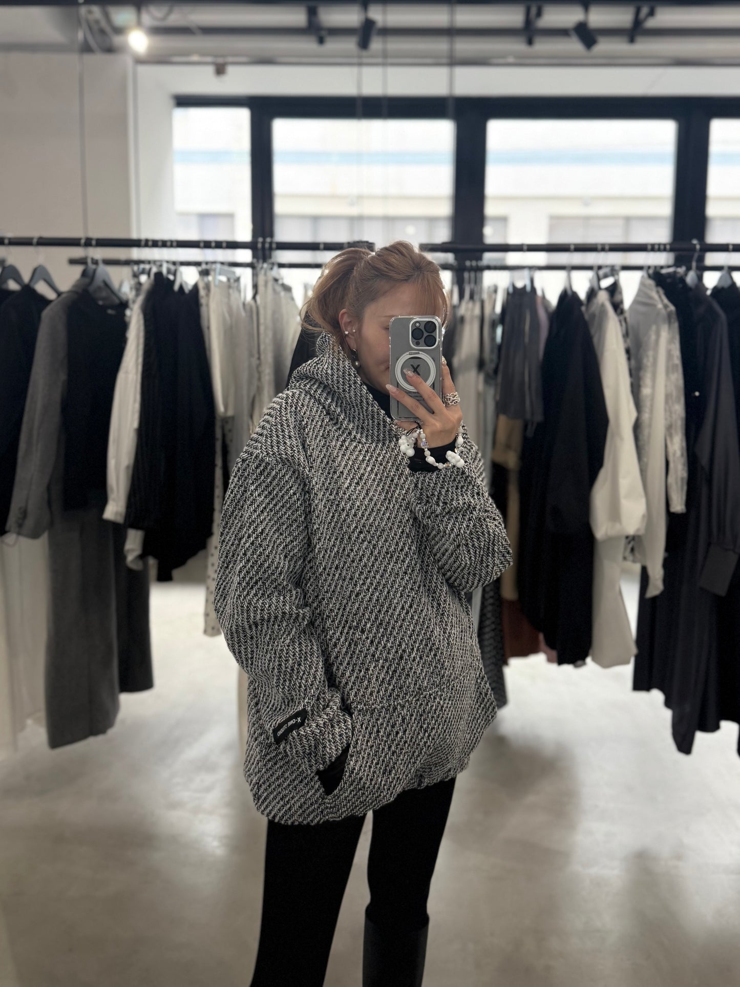 【MENS】TWEED HOODIE