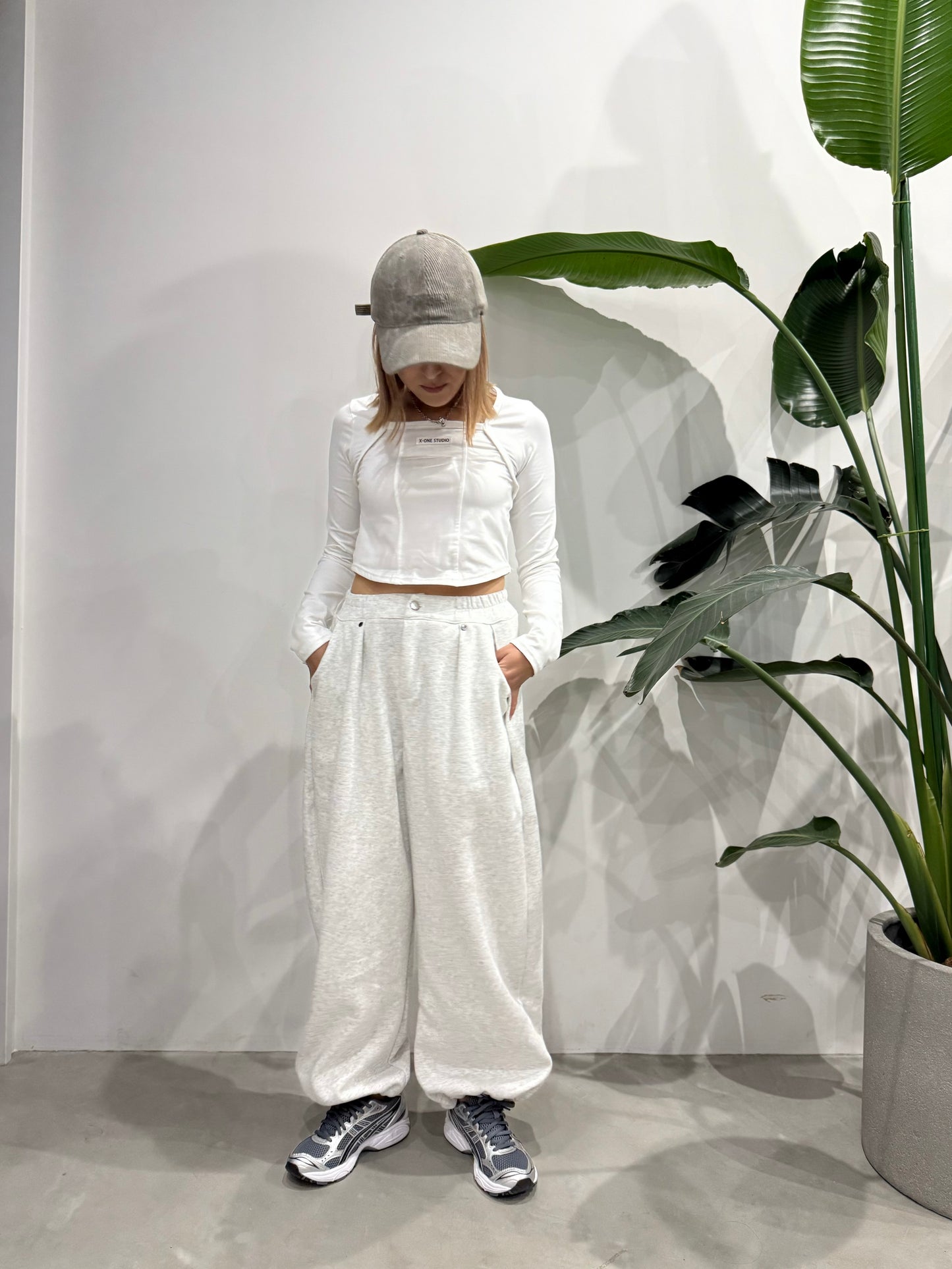 LOOSE SWEAT PANTS "ASH"