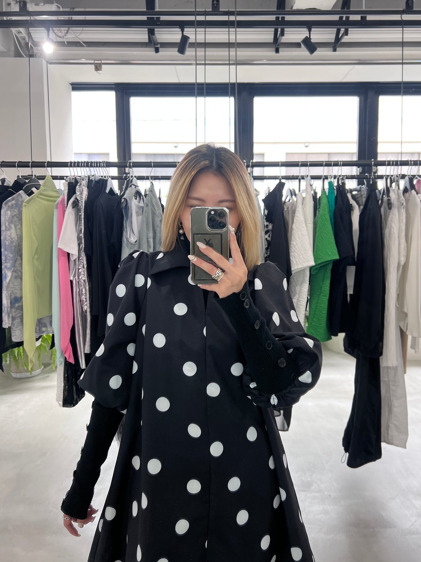 DOT MIDI DRESS