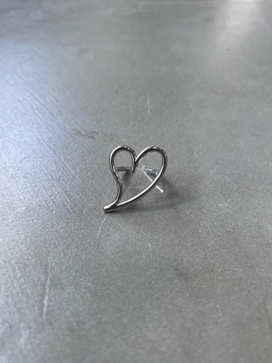 OPEN HEART RING "SILVER"