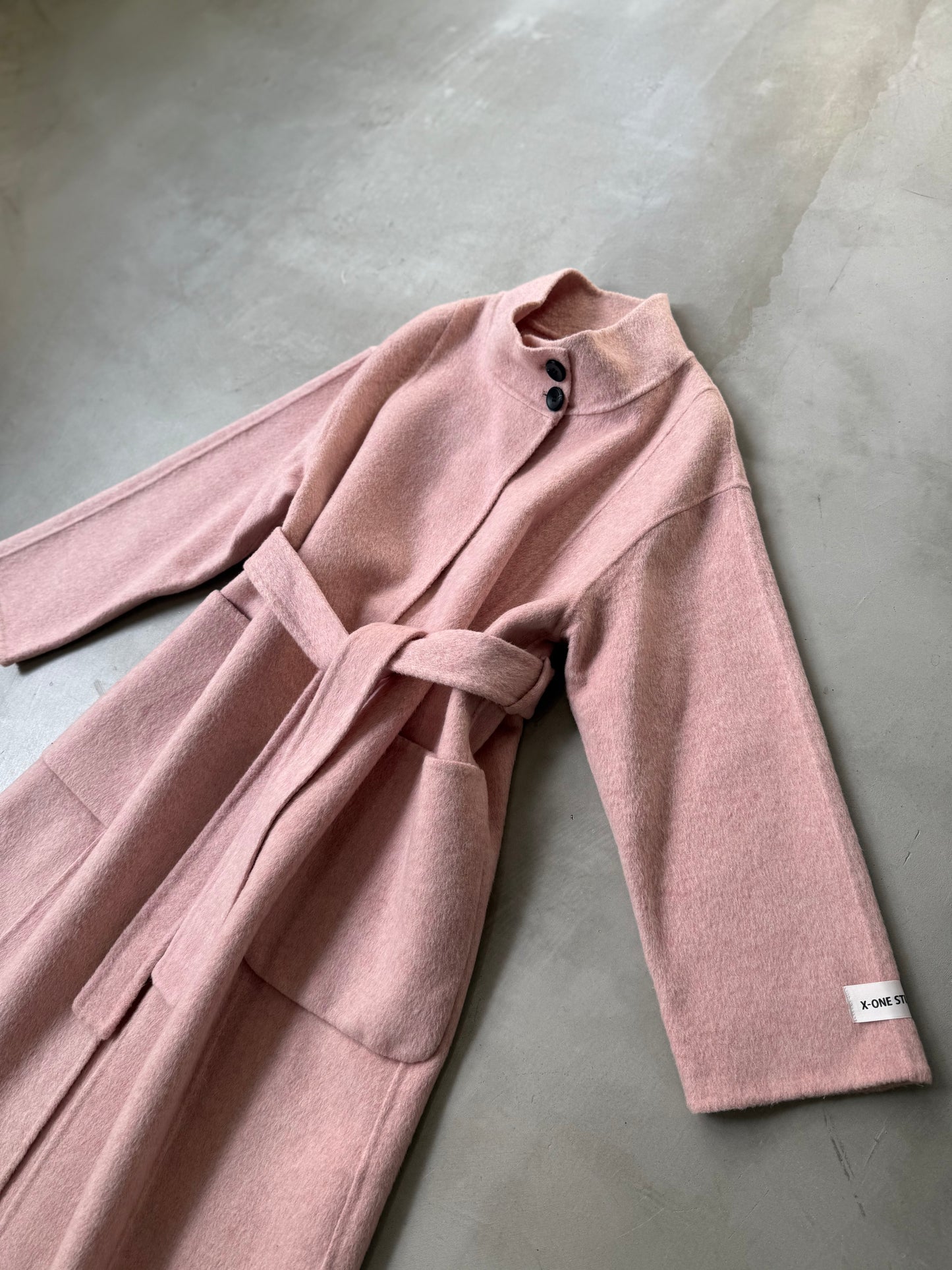 MELTON WOOL COAT "PINK"