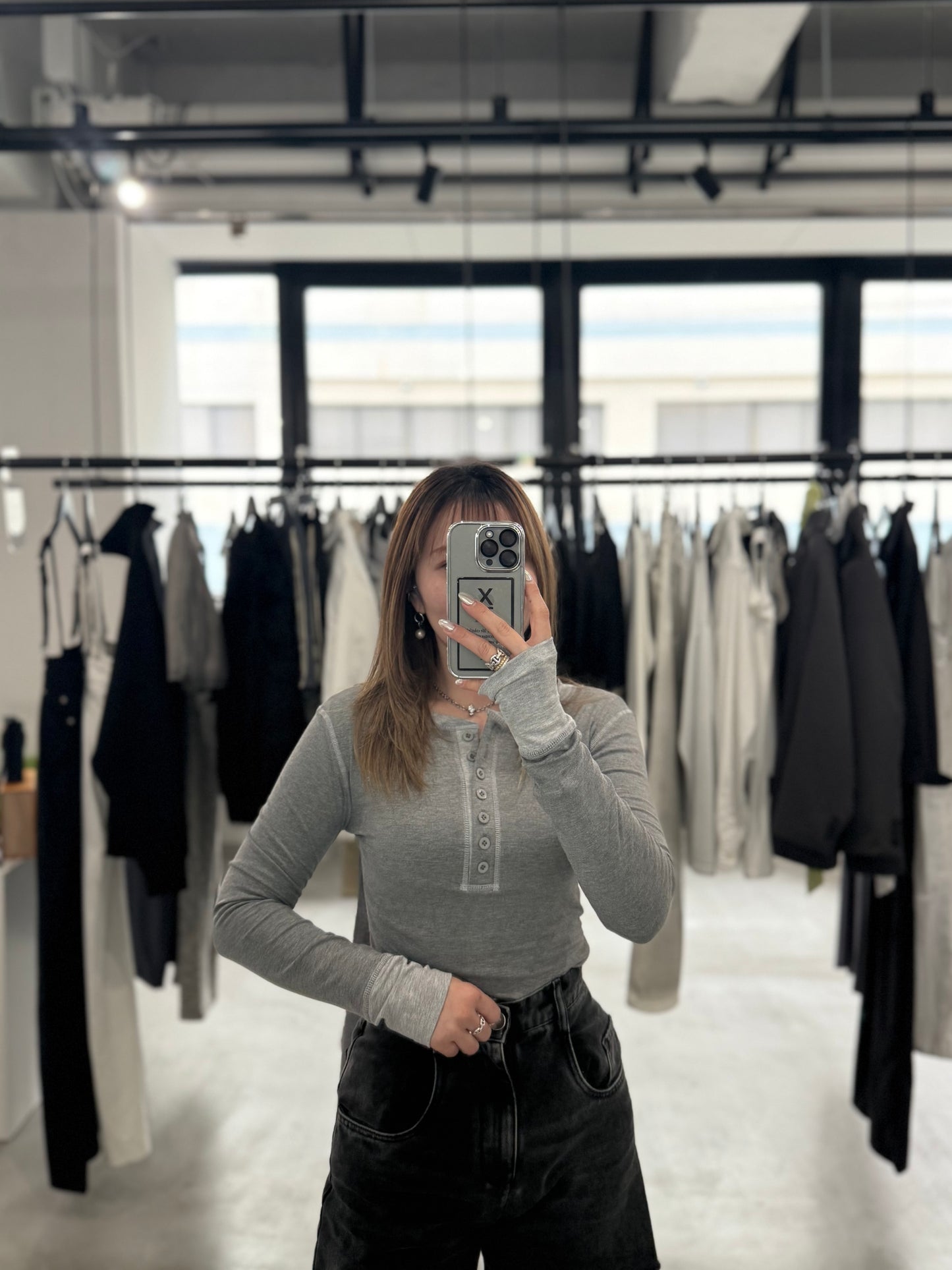 BLOCK HENRY NECK "GRAY"